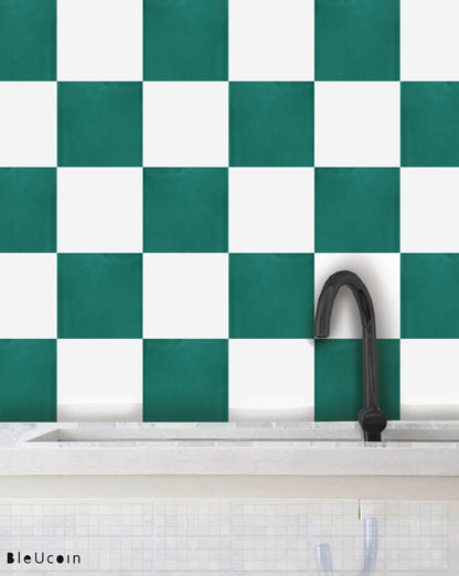 Como & Off White Checker Peel & Stick Tile