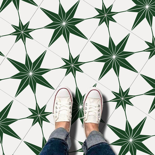 Positano Jungle Premium Peel and Stick Floor Tile Stickers | Removable, Renter friendly with Anti-Slip finish in sturdy 520 microns