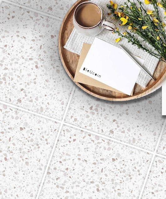 50% DISCOUNT - Quebec Terrazzo  12.75" x 12.75" - 40 pcs Matt ( with white grout )