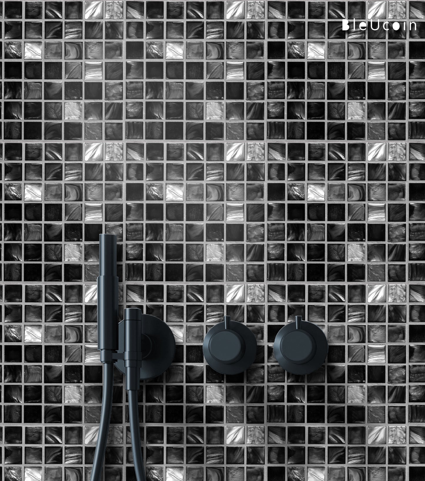 Black Mosaic Peel & Stick Tile