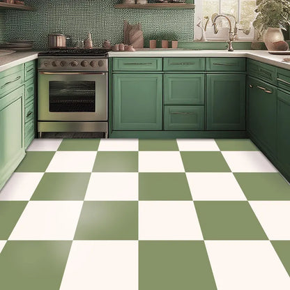 50% DISCOUNT - Citrus Olive & off White 12" x 12" - 44 Pcs Anti-Skid