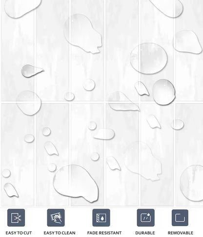 Weathered White Subway Peel & Stick Tile