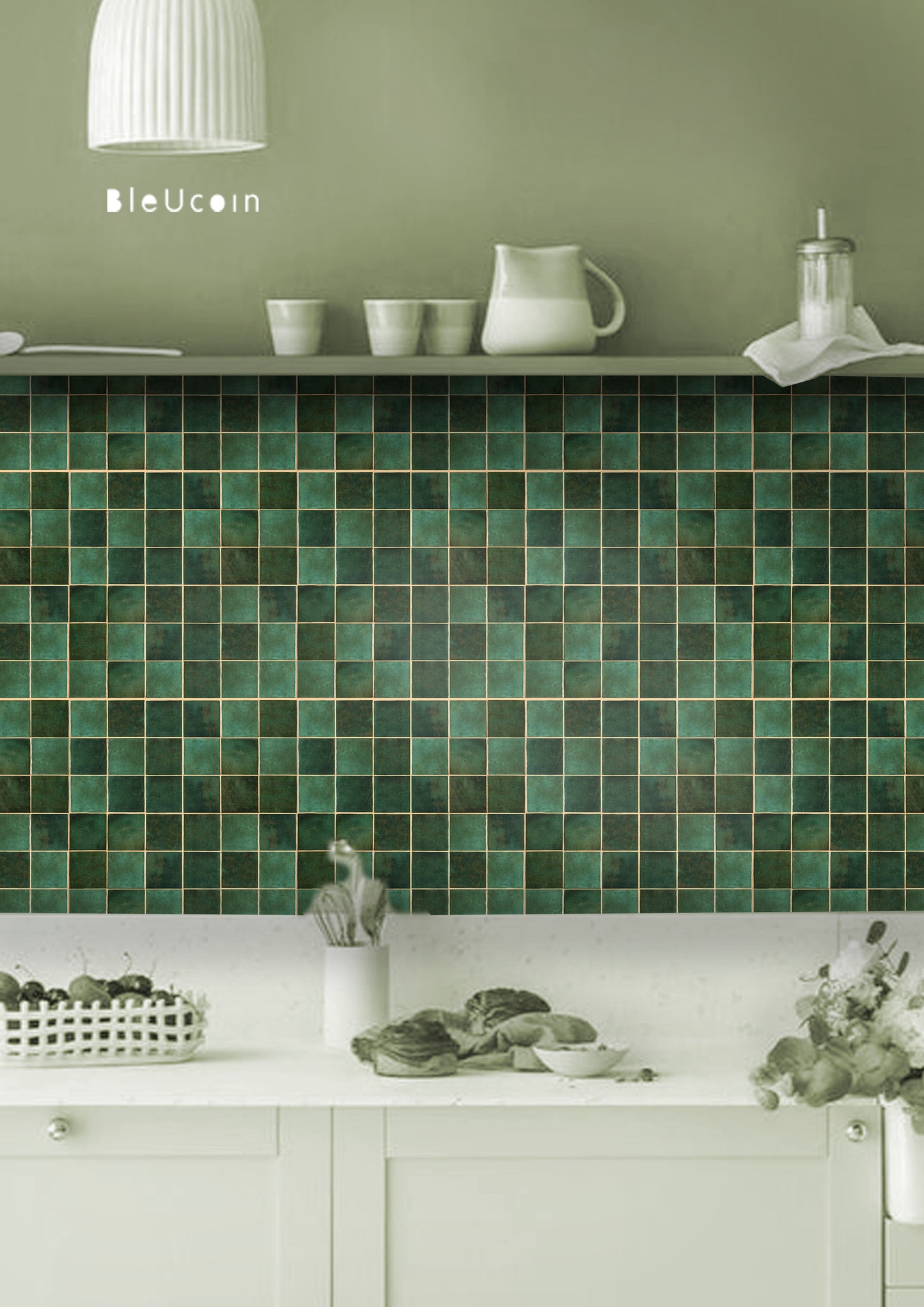 Mage Green Mosaic Peel & Stick Tile