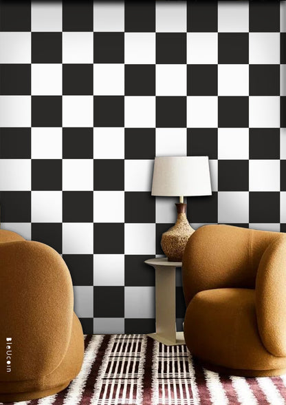 Black & White Checker Wallpaper