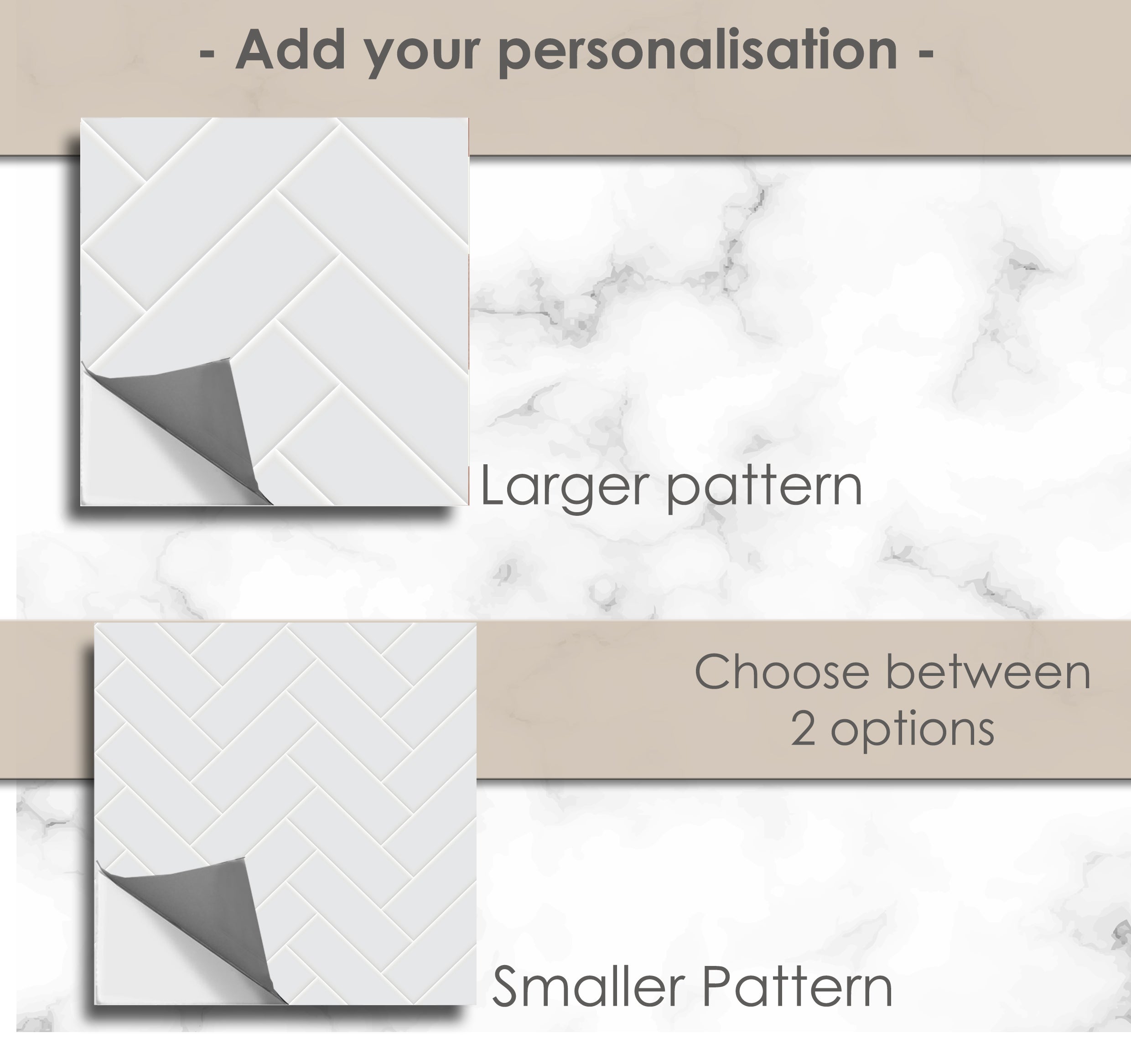 Herringbone Premium Peel and Stick Floor Tile Stickers | Removable, Re ...