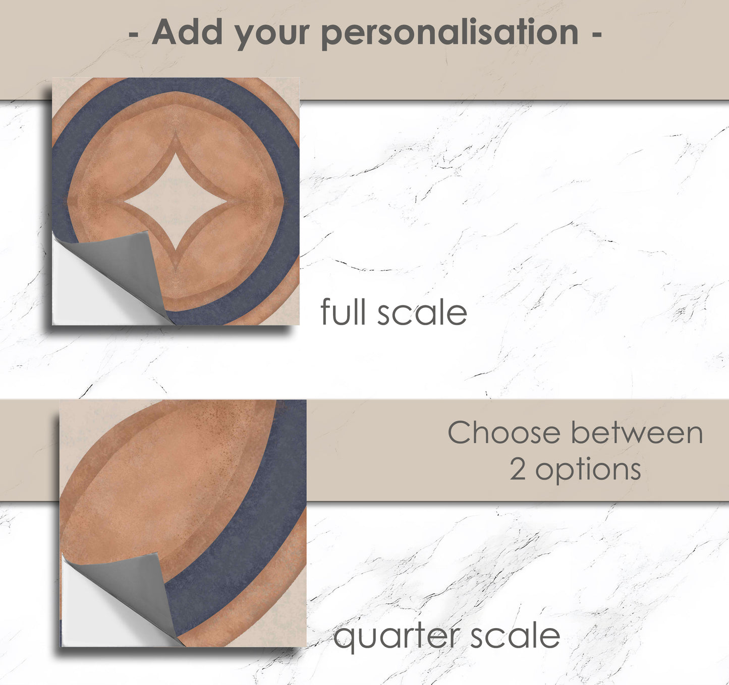 Capetown Rust Premium Peel and Stick Floor Tile Stickers | Removable, Renter friendly with Anti-Slip finish in sturdy 520 microns