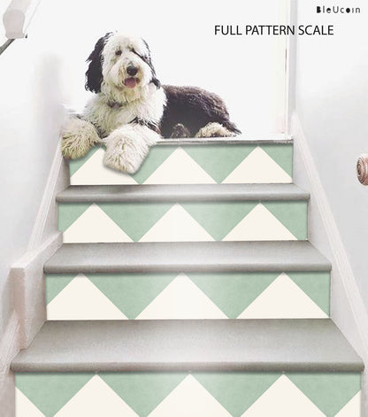 Diamond Mint Sage Peel & Stick Stair Strips