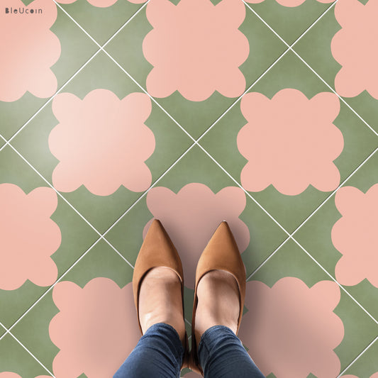 Hamilton Premium Peel and Stick Floor Tile Stickers | Removable, Renter friendly with Anti-Slip finish in sturdy 520 microns