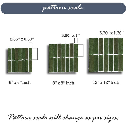 Mizzle Green Subway Peel & Stick Tile