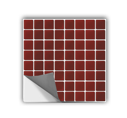 Oxblood Mosaic Peel and Stick Flooring