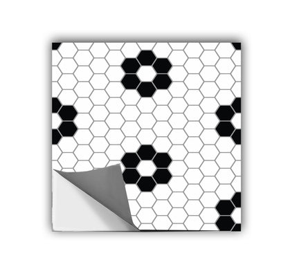 Helden Hexagon Premium Peel and Stick Floor Tile Stickers | Removable, Renter friendly with Anti-Slip finish in sturdy 520 microns