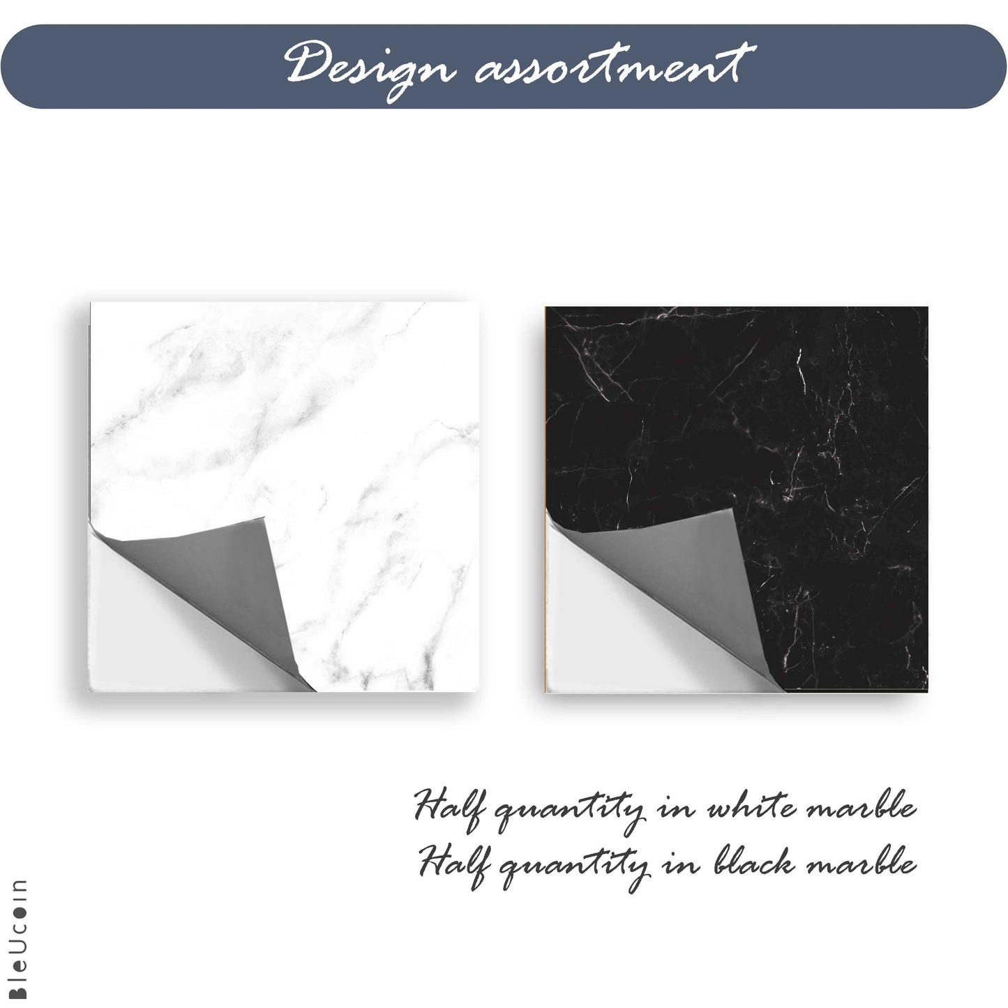 Marble Black & White Checker Premium Peel and Stick Floor Tile Stickers | Removable, Renter friendly with Anti-Slip finish in sturdy 520 microns