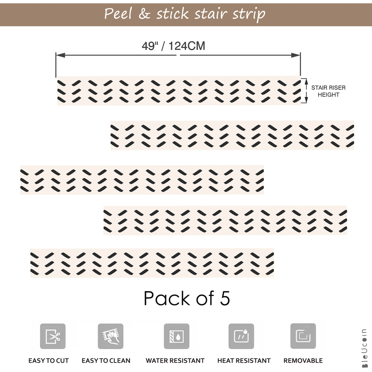 Brussels Peel and Stick Stair Strips