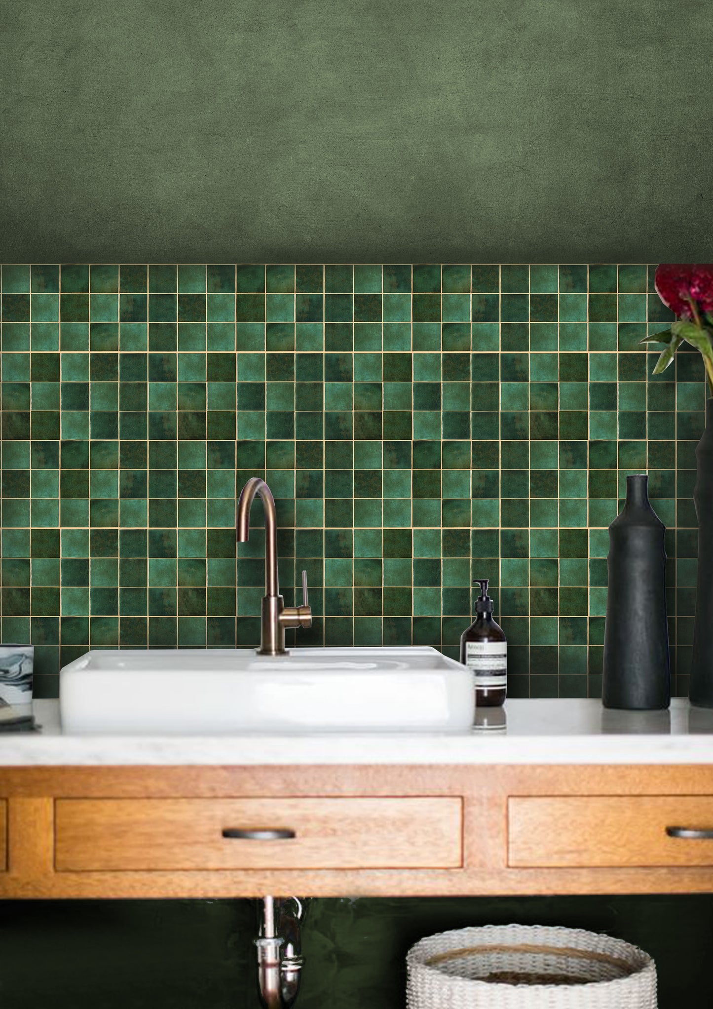 Mage Green Mosaic Peel & Stick Tile