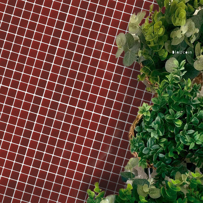 Oxblood Mosaic Peel and Stick Flooring