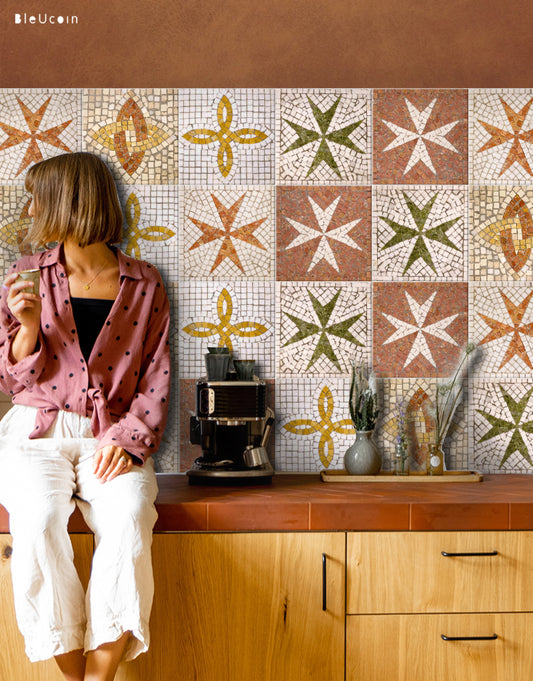 Earthy Tones Mosaic Peel & Stick Tile