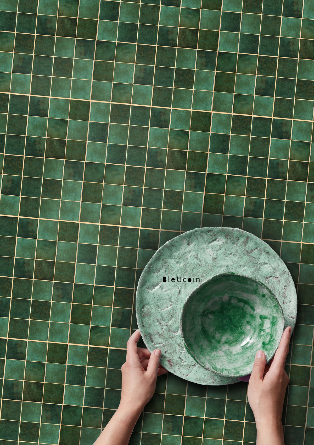 50% DISCOUNT - Mage Green  13" x 13" - 12 Pcs Anti Slip