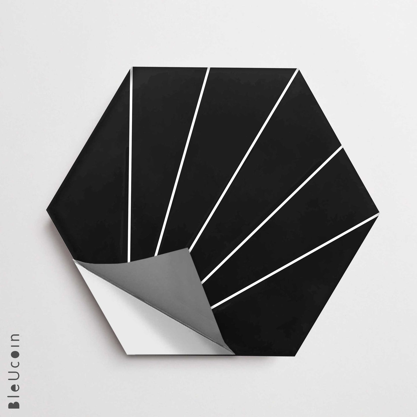 Kobe Black Hexagon Peel & Stick Tile